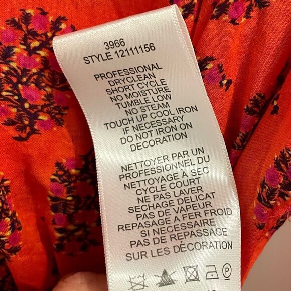 Tory Burch Evelina Tunic Floral Print Top Sz. 4 - Picture 5 of 6